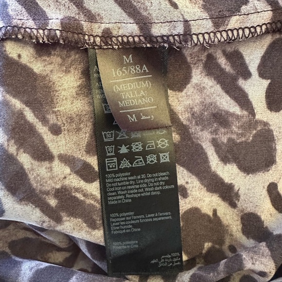 All Saints “Penny Ambient” Animal Print Chiffon Blouse Medium New Without Tags! - Picture 14 of 15